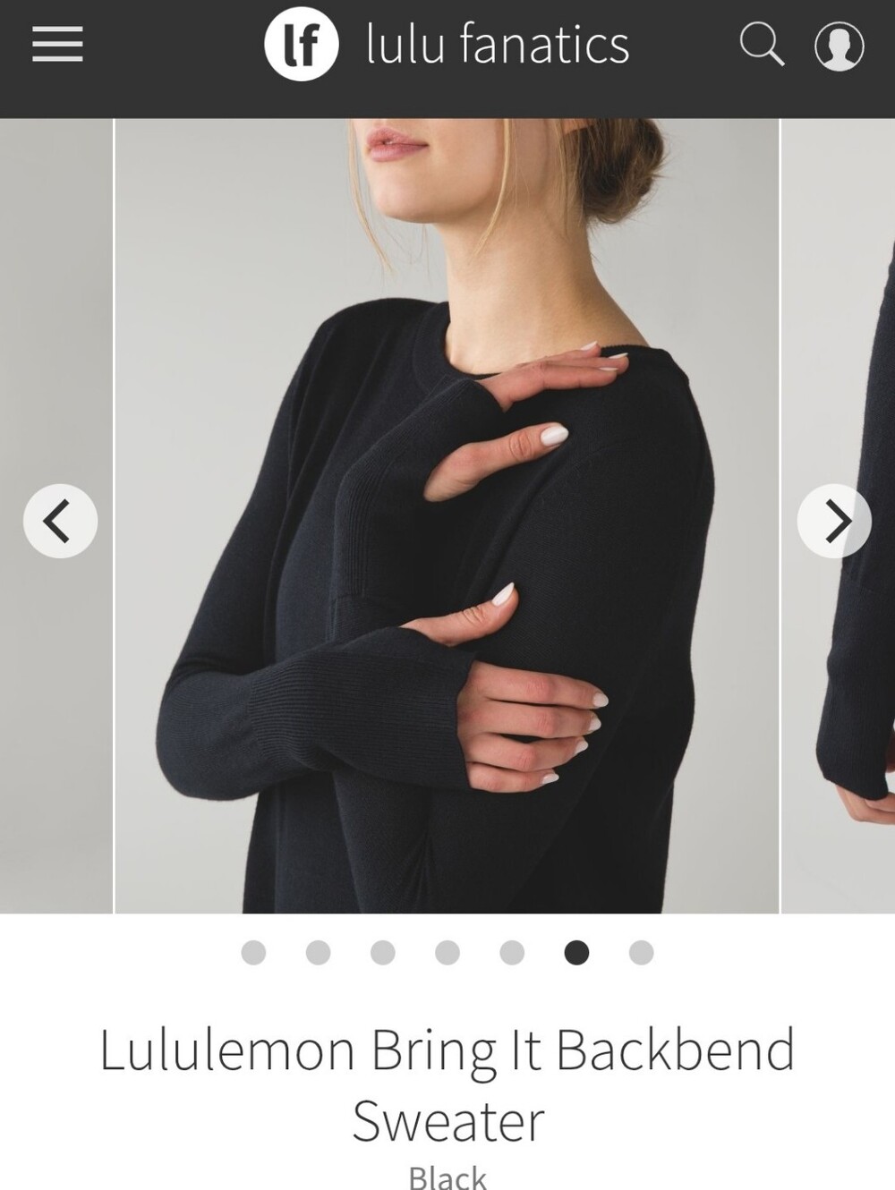 Lululemon Bring It Backbend Sweater Crossover Open Back Black Knit Medium - Picture 9 of 15